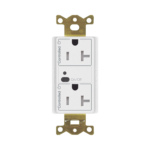 Receptáculo inalámbrico Lutron VIVE / 20 A, control inteligente en los 2 conectores.
