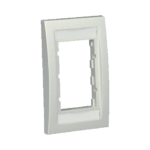 Marco de Placa Frontal Ejecutiva, Para dos Insertos de 1/2 o tres Insertos de 1/3, Color Blanco Mate