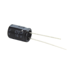 Capacitor Electrolítico de Aluminio, Radial de 470 µFd, 16 Vcc, 105 °C, 8.0 x 11 mm.