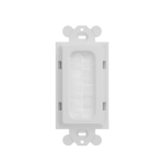 Placa de Pared Pasacables Tipo Cepillo, Estándar GFCI, Material ABS, Color Blanco