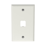 Placa de Pared Vertical Clásica, Salida Para 1 Puerto Mini-Com, Color Blanco Mate