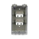 Placa de Pared Vertical, Resistente al Agua con Protección IP56, Acepta 4 Módulos Mini-Com, Color Gris