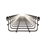 Charola tipo malla 54/100 mm, con acabado Acero Inoxidable 304L, hasta 86 cables Cat6, tramo 3 m