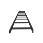 Escalera Tubular de 1.5" de Peralte y 12" de Ancho y 3.05 Metros de Largo, Pintura Epóxica Color Negro, Ideal Para Utilizarse en Centros de Datos o Cuartos de Telecomunicacionesl, incluye Coples y Tornillería