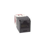 Conector Jack RJ45 Estilo TG, Mini-Com, Categoría 5e, de 8 posiciones y 8 cables, Color Negro