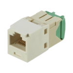 Conector Jack RJ45 Estilo TG, Mini-Com, Categoría 6, de 8 posiciones y 8 cables de Calibre 28/30 AWG, Color Blanco