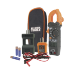 Kit de Amperímetro de Gancho (400A CA) con Probador de Fase y Divisor (para medir corriente sin cortar el cable).