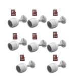 Kit de Camaras WiFi, Incluye 8 Piezas CS-H3C y 8 Piezas HS-TF-E1/32G /  Detección de Movimiento
