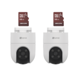 Kit de Camaras WiFi, Incluye 2 Piezas CS-H8C/5MP y 2 Piezas HS-TF-E1/32G / Audio de Dos Vías / Detección de Movimiento /  Luz Estroboscópica / Sirena  /  Uso en Exterior con Protección