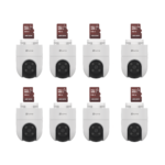 Kit de Camaras WiFi, Incluye 8 Piezas CS-H8C y 8 Piezas HS-TF-E1/32G / Audio de Dos Vías / Detección de Movimiento /  Luz Blanca / Sirena  /  Uso en Exterior con Protección