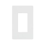 Placa de pared 1 espacio, para atenuador (dimmer), switch ó control remoto inalámbrico LUTRON.