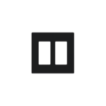 Placa de pared 2 espacio, para atenuador (dimmer), switch ó control remoto PICO inalámbrico.