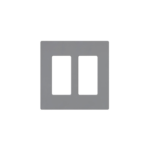 Placa de pared 2 espacio, para atenuador (dimmer), switch ó control remoto PICO inalámbrico.