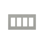 PLACA DE PARED COLOR GRIS, 4 ESPACIOS