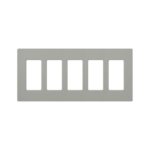 PLACA DE PARED COLOR GRIS, 5 ESPACIOS