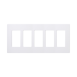 Placa de pared 5 espacios, para atenuador (dimmer), switch ó control remoto PICO inalámbrico