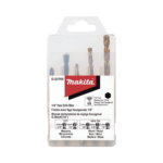 Juego de 5 Brocas con Inserción Hexagonal de 1/4". De concreto: 3/16" y 1/4". Para metal: 1/8", 3/16" y 1/4".