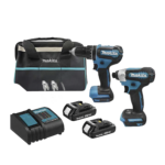Kit de Rotomartillo Atornillador DHP485Z + Atornillador de Impacto DTD157Z, incluye 2 Baterías BL1815N, 1 Cargador DC18SD y Maleta de lona.