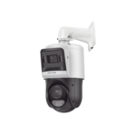 [TandemVu] Domo PTZ IP 4 Megapixel + Cámara Fija 4 Megapixel / 15X Zoom / 100 mts IR + 30 mts Luz Blanca / IP67 / ACUSENSE / PoE+ / 2 Micrófonos Integrados y Bocina / Alerta Audible y Luz Estroboscopica / Alarmas I/O / DARKFIGHTER / Micro SD