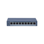 Switch Administrable PoE+ / 8 puertos 100 Mbps PoE+ / 1 puerto 1000 Mbps de Uplink / PoE hasta 300 Metros / Conexión Remota desde Hik-ParnerPro / 110 W