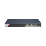 Switch Gigabit PoE+ / Administrable / 16 Puertos 1000 Mbps PoE+ (4 Puertos PoE++ 90 W) / 2 Puertos 1000 Mbps de Uplink / 2 Puertos SFP / Configuración Nube Hik-PartnerPro / Modo Extendido hasta 300 Metros / 230 W