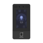 Terminal Min Moe PoE & WiFi de Reconocimiento Facial y Huella con Lector MIFARE / Exterior IP65  / Hasta 1.5 mts en Lectura de Rostro / Soporta P2P / 1,500 Rostros / 3,000 Huellas / Salida 12 Vcd para Chapa / PoE / SIP Estandar / HIK-IA