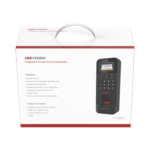 Kit de Control de Acceso TODO INCLUIDO con Lector de Huellas y Tarjetas / 3,000 Huellas / Compatible con App Hik-Connect / Incluye Electroimán  Botón de Salida y Montajes Z y L para imán (DS-K1T804)