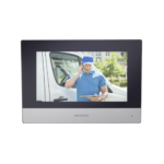 Monitor Hibrido IP WiFi Touch Screen 7" para DS-KIS303P / Vídeo en Vivo / PoE Estándar / Apertura Remota / Llamada Entre Monitores / Audio de dos vías / Policarbonato