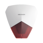 Sirena Estrobo Cableada Hikvision / Ideal para cualquier Panel de Alarma / Roja / 105 dB / Protección IP54