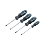 Juego de 4 Desarmadores, 2 de Punta Phillips y 2 de Punta Plana