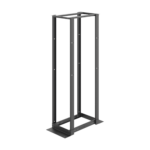 Rack de Cuatro Postes Estándar de 19", Rieles Numerados y Roscados #12-24, Profundidad Ajustable de 450 a 1050 mm, 45 Unidades de Rack, Color Negro