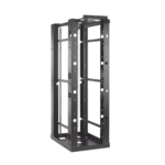 Rack de 4 Postes Sísmico, Estándar de 19 in, Rieles Con Orificio Para Tuerca Enjaulada, Fabricado en Acero, 45 Unidades de Rack, Color Negro