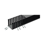 Canaleta Ranurada de PVC sin Tapa, Fiber-Duct™, 4 in de Ancho, 4 in de Alto y 1828.8 mm de Largo, Color Negro