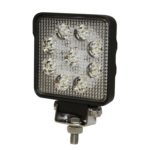 Luz de Trabajo Cuadrada Ultra Brillante, 9 led,1450 lumenes, 12-24 Vcc