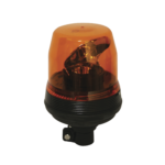 Baliza rotativa LED color ambar SAE Clase I con montaje de poste