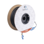 Carrete de Fibra Óptica Monomodo con Conectores SC-SC Duplex, Reforzada con Kevlar, de 100 metros