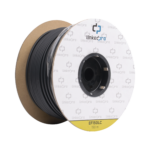 Carrete de Fibra Óptica Monomodo con conectores LC-LC Duplex, Reforzada con Kevlar, de 150 metros, Para instalaciones subterráneas por tubería