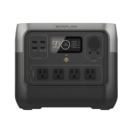 EcoFlow River 2 Pro | Estación de Energía Portátil 768Wh Litio LFP / 4 AC 800W (Max. 1600W) / 1 USB-C 100W / 3 USB -A 12W / Cargador de Coche 10A, 126W Max. / Conectividad WiFi y Bluetooth (App) / Carga Solar 220W Max.