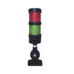 Torre LED Indicadora de estado de 2 niveles color Rojo y Verde, con Buzzer integrado a 85 dB,  a 24 VCD con Montaje incluido de 60 mm de diámetro