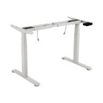 Base de Escritorio Motorizado Profesional / Altura Ajustable 60-125cm / Estructura Estable / Funcionamiento Suave / 3 Preset de Posiciones / Color Blanco / Soporta hasta 100Kg de carga
