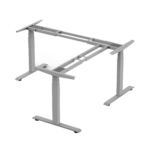 Base de Escritorio Motorizado Profesional Tipo L (3 Columnas) / Altura Ajustable 60-125cm / Estructura Estable / Funcionamiento Suave / 4 Preset de Posiciones / Color Gris / Soporta hasta 150Kg de carga