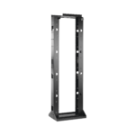 Rack de 2 Postes Sísmico, Estándar de 19 in, Rieles Numerados y Roscados #12-24, Fabricado en Acero, 45 Unidades de Rack, Color Negro