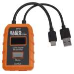 Multímetro digital USB para USB-A y USB-C.