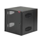 Gabinete AccessPlus de Montaje en Pared de 19in, Rieles Numerados y Roscados #10-32, Puerta con Ventana de Seguridad, 600 mm de Ancho, 637 mm de Profundidad, 12 UR, Color Negro