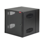 Gabinete AccessPlus de Montaje en Pared de 19in, Rieles Numerados y Roscados #10-32, Puerta con Ventana de Seguridad, 600 mm de Ancho, 637 mm de Profundidad, 26 UR, Color Negro