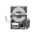 Casete de 150 Etiquetas Bandera, Poliéster de 25.4 mm x 38.1 mm, para Cables de 3.1 mm - 5.1 mm de Diámetro, Área de Impresión Color Blanco