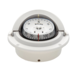 Brújula serie Voyager en color blanco, cuenta con iluminación nocturna color verde.