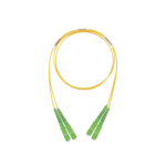 Jumper de Fibra Optica Monomodo 9/125 OS2, SC/APC-SC/APC Duplex, OFNR (Riser), Color Amarillo, 2 Metros