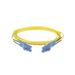 Jumper de Fibra Optica Monomodo 9/125 OS2, LC-LC Duplex, OFNR (Riser), Color Amarillo, 10 Metros