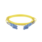 Jumper de Fibra Optica Monomodo 9/125 OS2, LC-LC Duplex, OFNR (Riser), Color Amarillo, 12 Metros